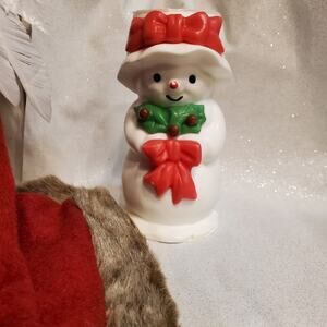 VINTAGE Avon Mrs. Snowlight Bayberry Fragrance Candle 1980 Snowman
